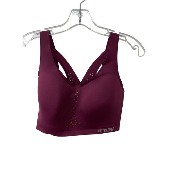 Victoria's Secret Angel Max Wireless Sports Bra Burgundy Wine color Size 32DDD - Picture 1 of 3